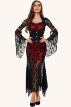 Vampire Witch Cosplay Maxi Dress Halloween Costume