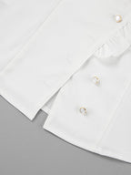 Ruffled Victorian Style Fitted Blouse