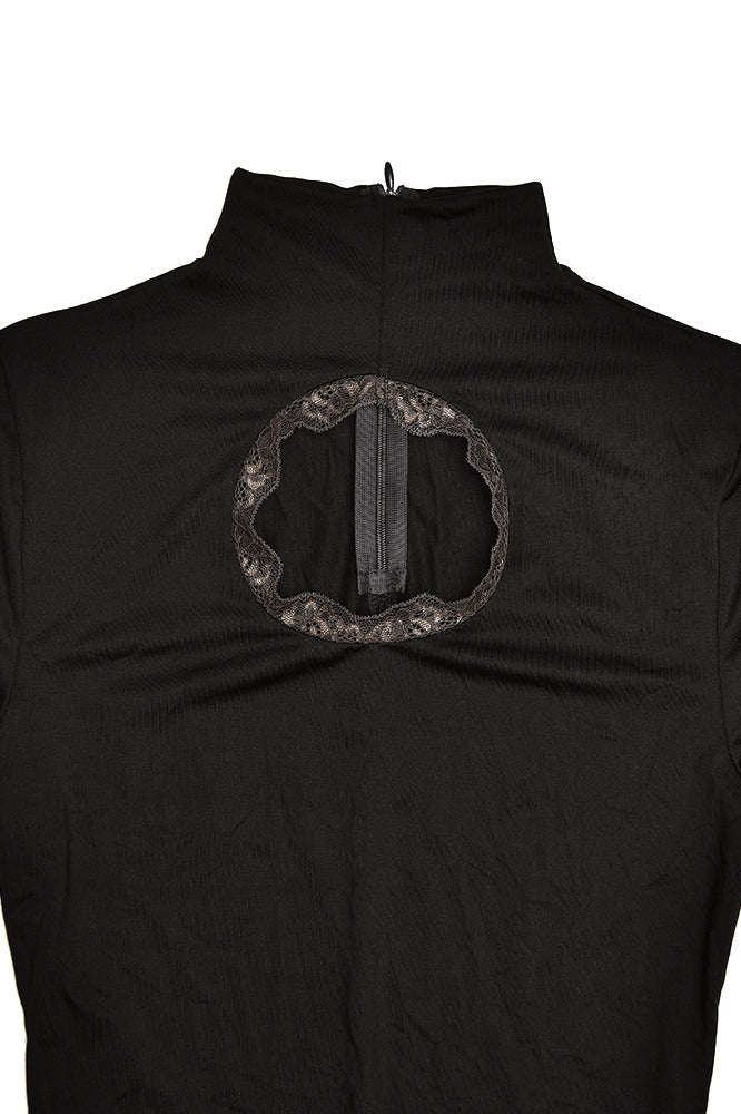 Sexy Lace Hollow Out Top Skirt Two Pieces Set