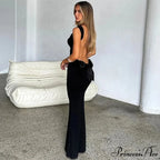 Back Split Knitted Maxi Dress