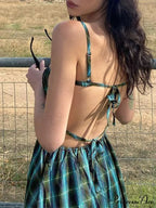 Backless Floral Trim Trendy Satin Mini Dress