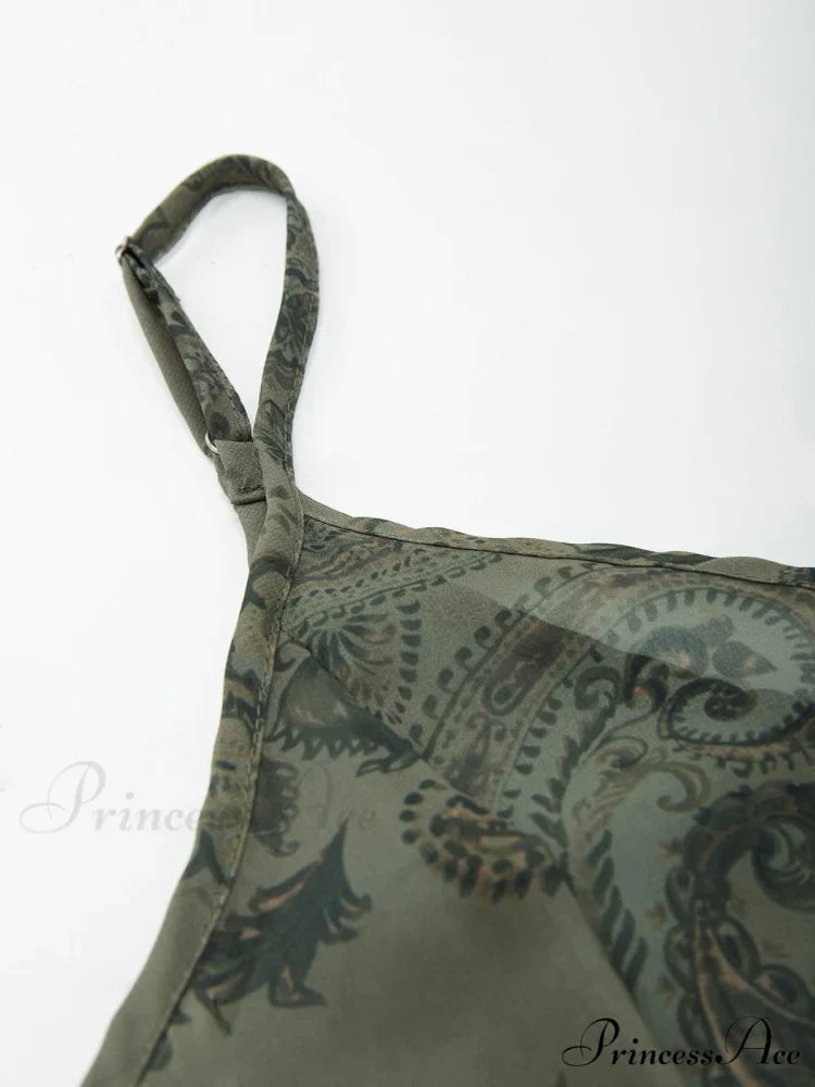 Backless Printed Long Trendy Sleeve Midi Dress