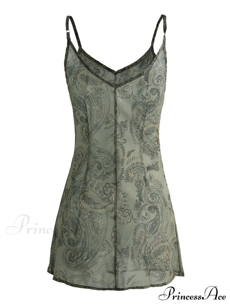 Backless Printed Long Trendy Sleeve Midi Dress