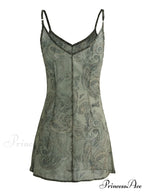 Backless Printed Long Trendy Sleeve Midi Dress