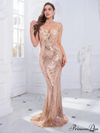 Backless Sequined Mermaid Party Dress