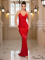 Backless Sequined Mermaid Party Dress