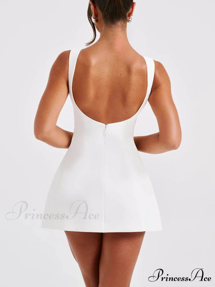 Backless Sleeveless Stylish Mini Dress