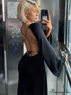 Backless Slip Gown Club Birthday Corset Prom Maxi Dress