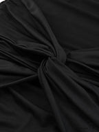 Backless Split One Trendy Shoulder Ribbed Maxi Dress