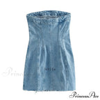 Backless Strapless Sleeveless Sexy Bodycon Mini Dress