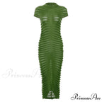 Backless V Neck Gown Maxi Dress