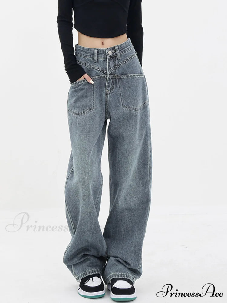 Baddie Baggy Wide Trendy Leg Boyfriend Jeans
