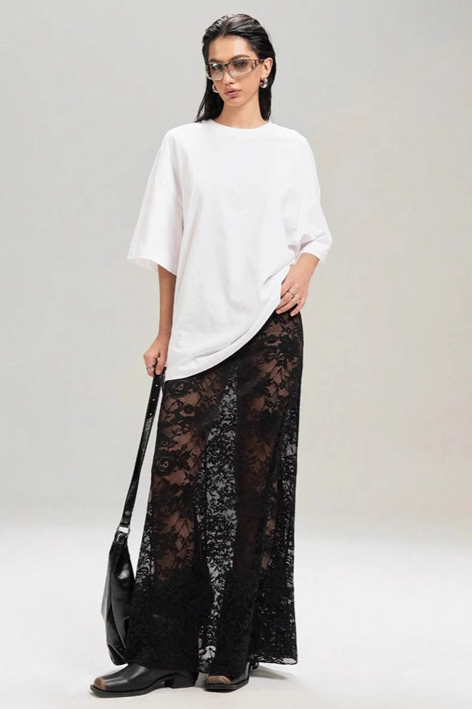 Lace High-Waist Skirt