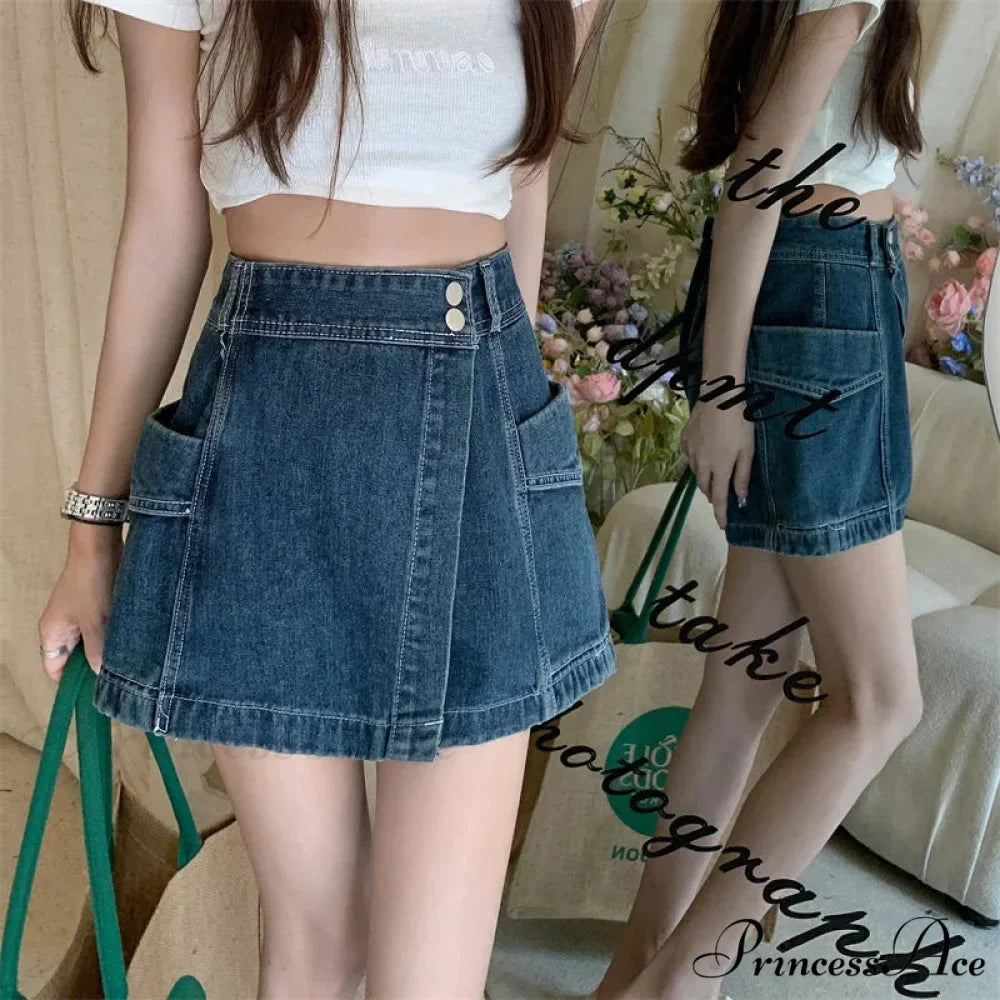 Baggy Denim Trousers Fashion Skirt