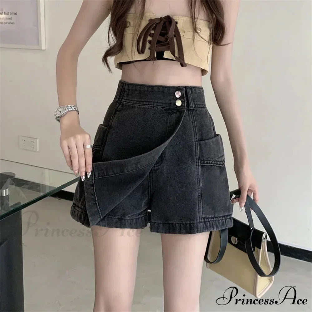 Baggy Denim Trousers Fashion Skirt