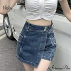 Baggy Denim Trousers Fashion Skirt