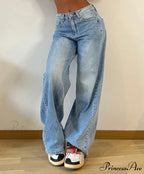Baggy Straight Autumn Y2k Korean Fashion Streetwear High Waist Casual Denim Fashionable Jean