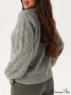 Baggy V-neck Deep Button Cardigan