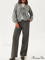 Baggy V-neck Deep Button Cardigan