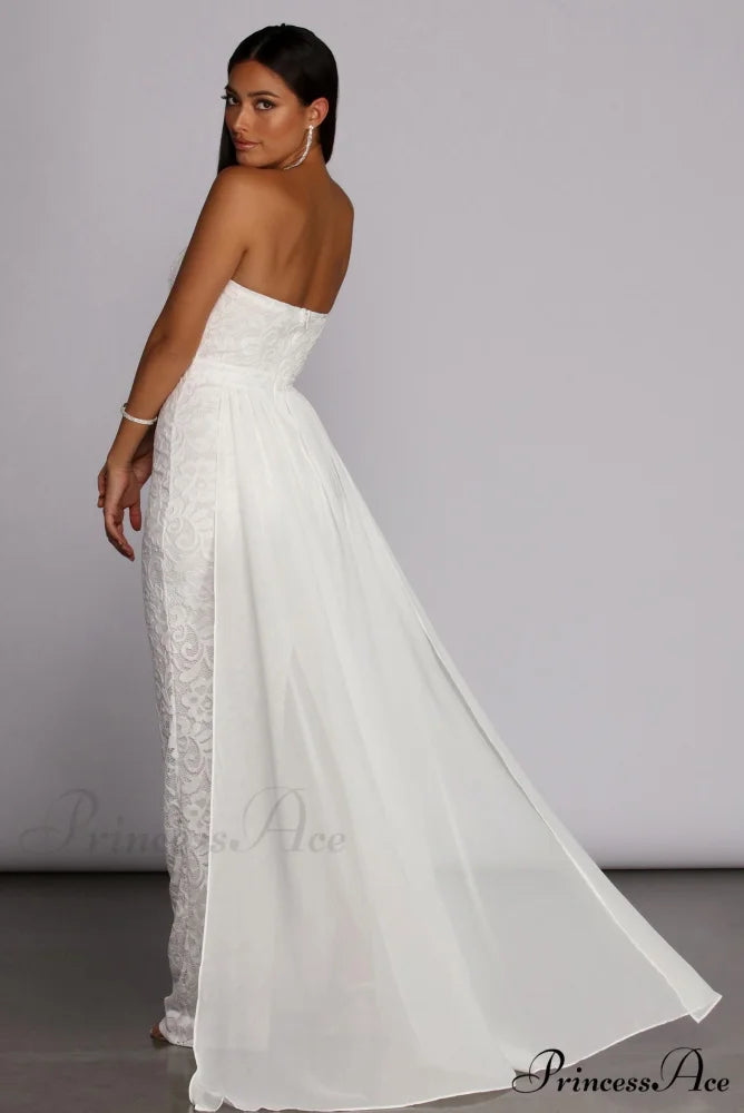 Bailey Strapless Stylish Lace Dress