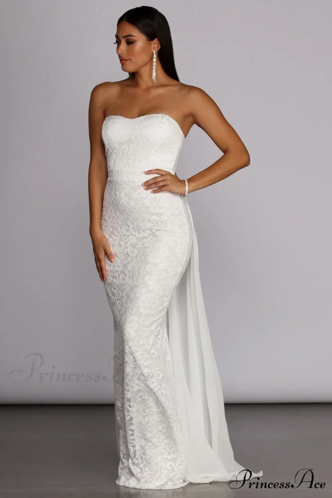 Bailey Strapless Stylish Lace Dress