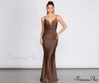 Bali Lurex Deep Charming V Ruched Dress