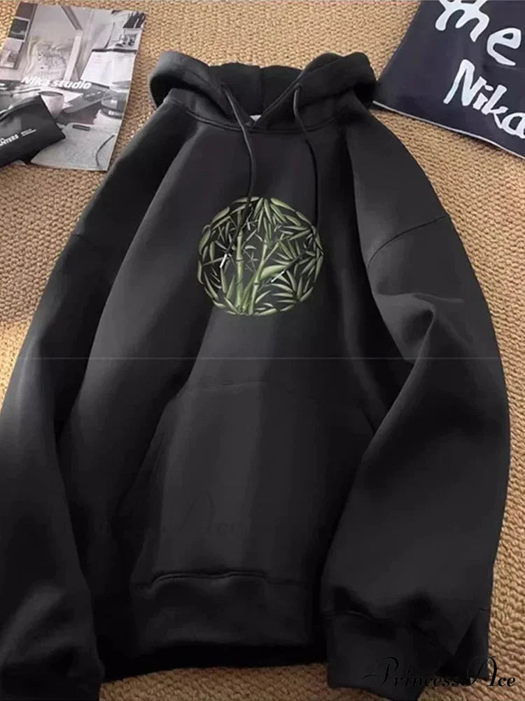 Bamboo Design Casual Y2K Hoodie