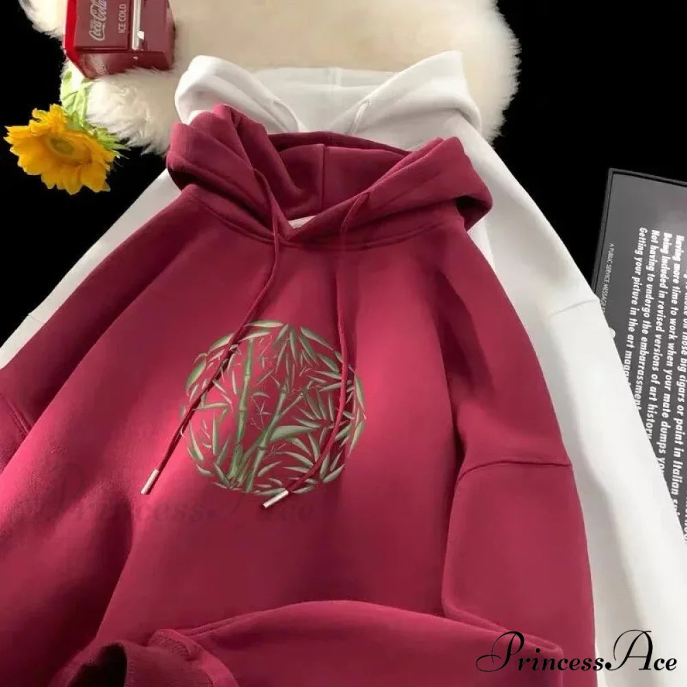 Bamboo Design Casual Y2K Hoodie