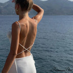 Bandage Floral Applique Sleeveless Maxi Dress