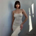 Bandage Sexy Backless Knit Maxi Dress