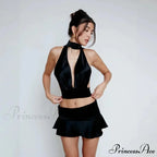 Bandage Skirts Two Piece Sets Mini Dress