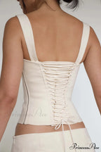 Bare-Shoulder Deep V Crop Top