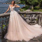 Bare-Shoulder Simple Wedding Gown