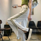 Basic Baggy Broad Leg Elastic Trousers