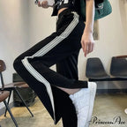Basic Baggy Broad Leg Elastic Trousers