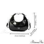 Basic Flexible Monochromatic Shoulder Messenger Handbag
