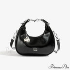 Basic Flexible Monochromatic Shoulder Messenger Handbag
