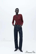 Basic Informal Textured Circular Neck Cardigan