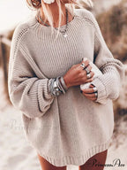 Basic Knit Stretchy Cold-Weather Jumper