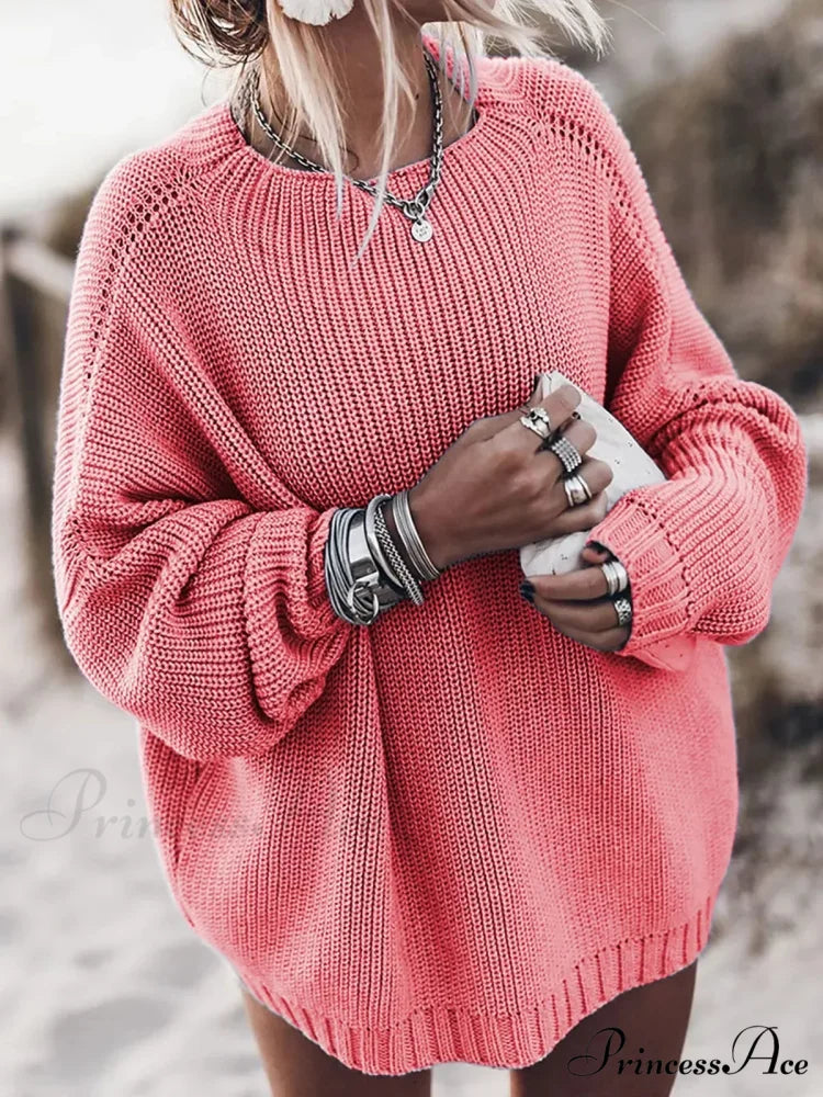 Basic Knit Stretchy Cold-Weather Jumper