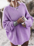 Basic Knit Stretchy Cold-Weather Jumper