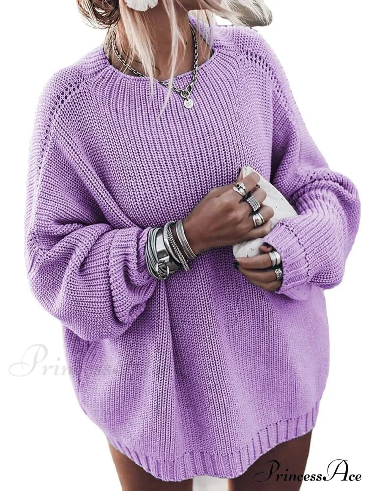 Basic Knit Stretchy Cold-Weather Jumper