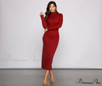 Basic Mood Ribbed Charming Knit Maxi Dress