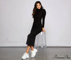 Basic Mood Ribbed Charming Knit Maxi Dress