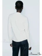 Basic Polo Neck Extended Sleeve Cardigan