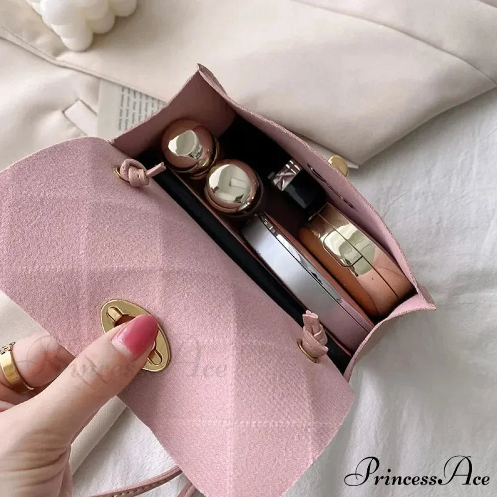 Basic Synthetic Leather Cell Phone Change Crossbody Purse