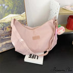 Basic University Style Nylon Spacious Crossbody
