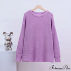 Basic Warm Vintage Green Thick Oversized Knitted Loose White Christmas Sweater