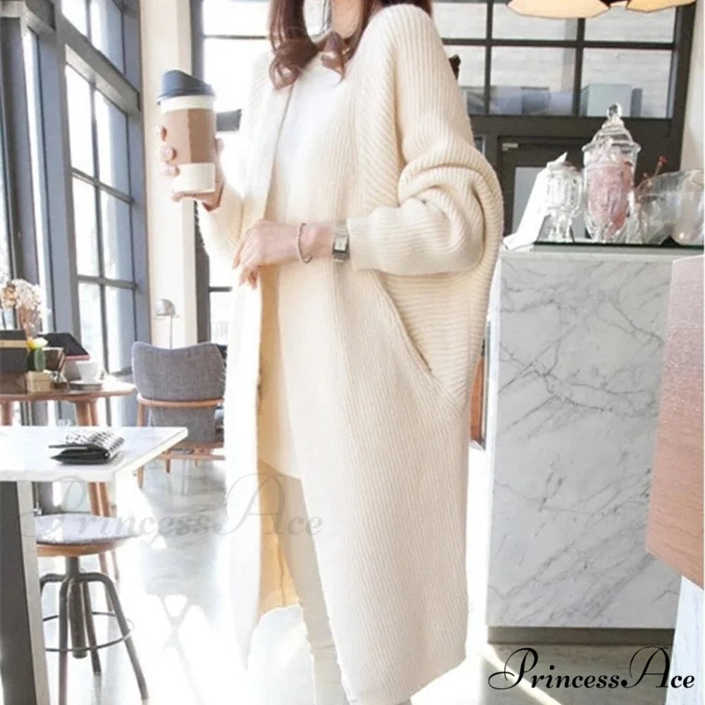 Bat Sleeve Knitted Plus Size Jacket Loose Ladies Sweaters Cardigans
