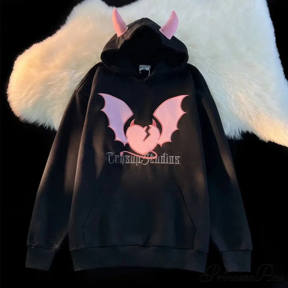 Bat Stitching Harajuku Hoodie